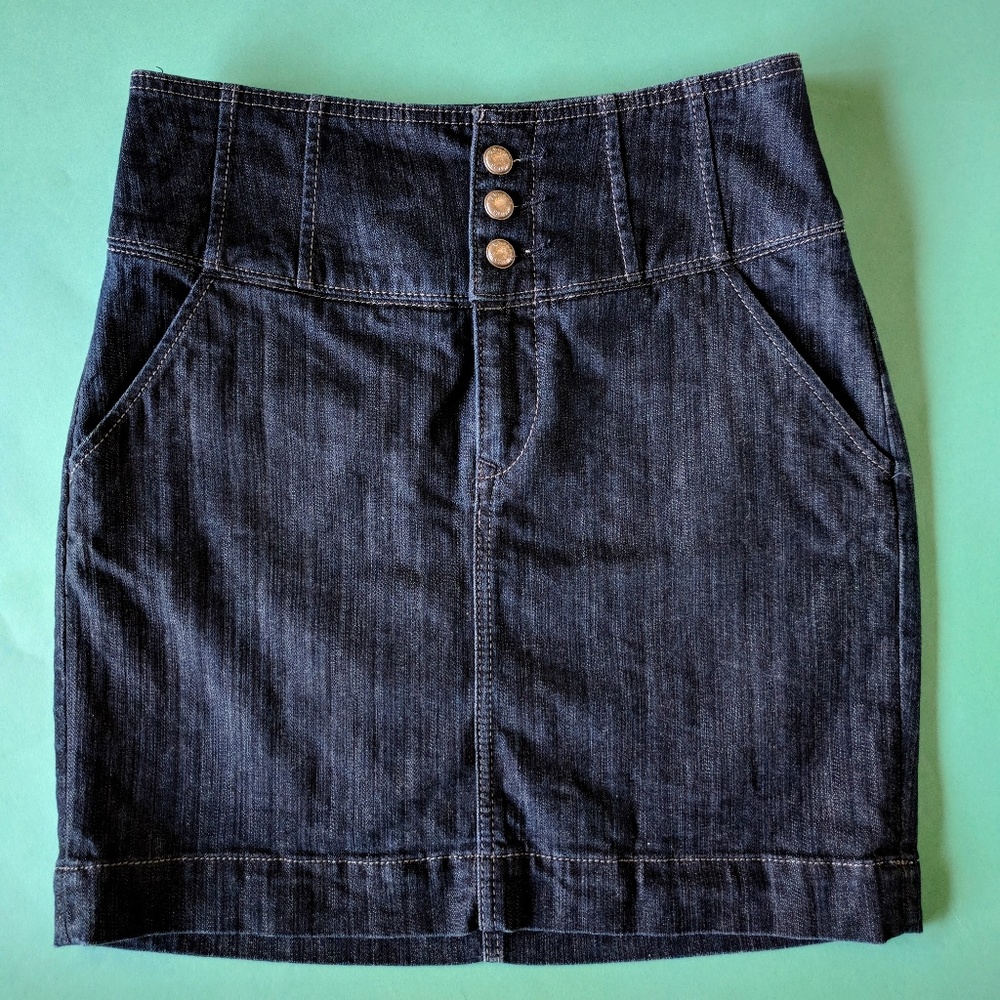 Express Denim High Waist Skirt